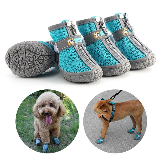 Breathable Dog Shoes For Small Breeds Dogs Anti-slip Summer Shoes For Dogs Reflective Chihuahua Shoes Rubber Sole Wholesale Shoe