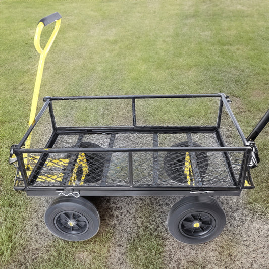 Solid wheels Tools cart Wagon Cart Garden cart trucks make it easier to transport firewood