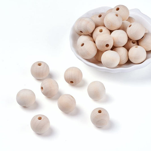 Wooden balls beads 20 mm with hole