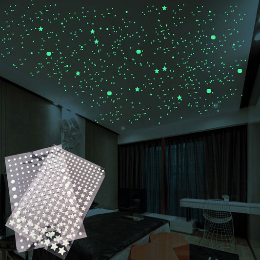 1 τεμ. Αυτοκόλλητα τοίχου με τρισδιάστατο τρούλο και αστέρια, νυχτερινή λάμψη στο σκοτάδι, φωτεινά αστέρια αυτοκόλλητα τοίχου Φθορίζουσα χαλκομανία διακόσμησης για το μωρό